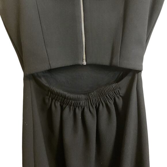 French Connection Women's Dress SZ 2 Black Mini w/ Attach Necklace Formal - Picture 12 of 13